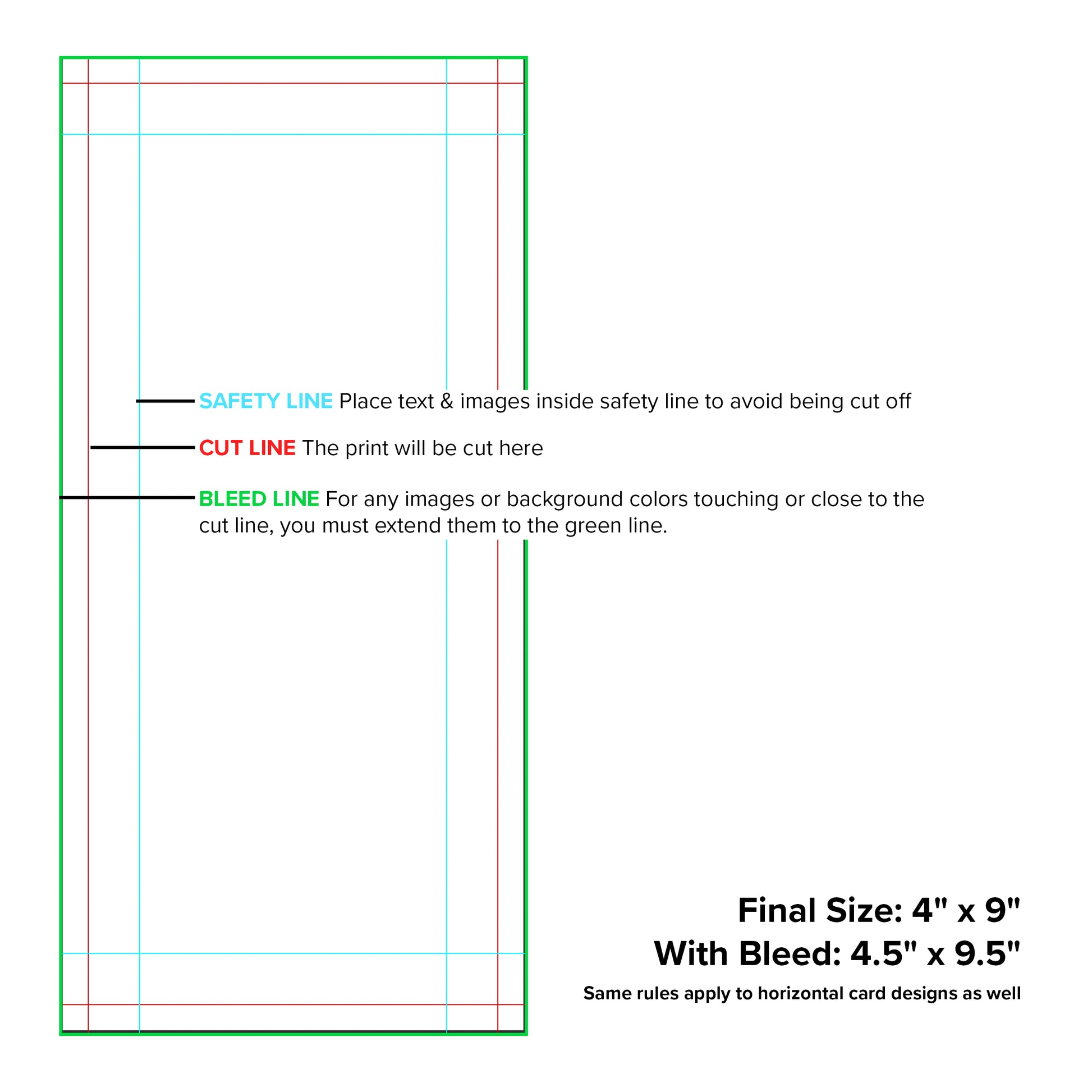 Standard 4x9 Rack Cards