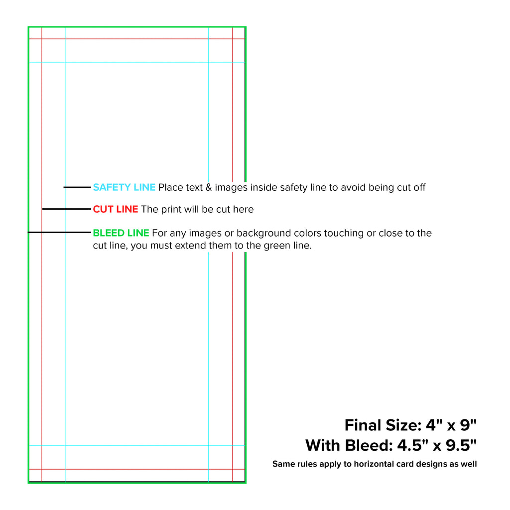Standard 4x9 Rack Cards